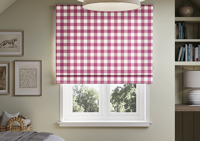 Gingham, Cosmos - Twist&Fit Roman Blind - Image 3